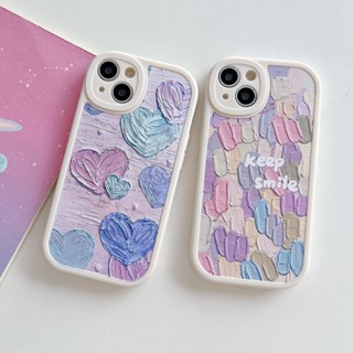 เคสโทรศัพท์มือถือ ซิลิโคนนิ่ม กันกระแทก ลายภาพวาดสีน้ํามัน รูปหัวใจ สําหรับ Samsung Galaxy S20 S22 S21 S23 FE Plus Ultra