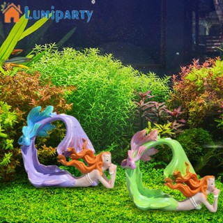 Lumiparty พร็อพเจ้าหญิงนางเงือกเรซิ่นประดิษฐ์ สําหรับตกแต่งตู้ปลา