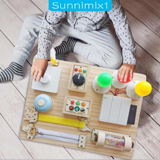 [Sunnimix1] บอร์ดของเล่น Montessori Busy Board Sensory สําหรับเด็กผู้ชาย และเด็กผู้หญิง