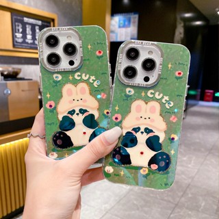 เคสโทรศัพท์มือถือ ซิลิโคน กันกระแทก ลายการ์ตูนกระต่าย สําหรับ iPhone 14Pro max 13 12 11 12pro max 13 pro max