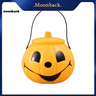 &lt;moonback&gt; โคมไฟฟักทองฮาโลวีน แบบพกพา พร้อมฝาปิด สําหรับเด็ก