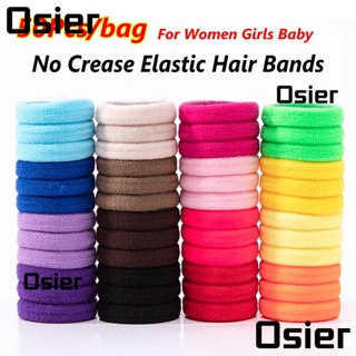 Osier1 50 ชิ้น / ล็อต ยางรัดผม ไนล่อน ไม่เสียหาย ที่รัดผมหางม้า Scrunchies