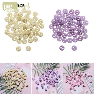 Pearlth กระดุม ขนาดเล็ก สีแคนดี้ สําหรับตุ๊กตา DIY 50 ชิ้น