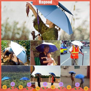 ♪Bagood♪พร้อมส่ง หมวกร่มกันแดด ป้องกันฝน แบบพับได้ สําหรับตกปลากลางแจ้ง