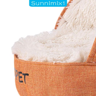 [Sunnimix1] เตียงนอน มีฮู้ด ทรงกลม ซักทําความสะอาดได้ สําหรับสัตว์เลี้ยง สุนัข แมว