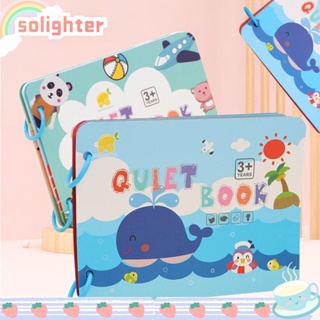 SOLIGHTER หนังสือเรียน รูปสัตว์ ตัวเลข ที่ทนทาน เสียงเงียบ DIY สําหรับเด็ก