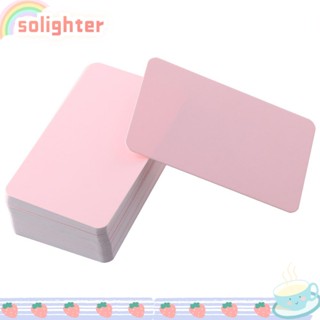 Solighter ป้ายแท็กกระดาษเปล่า ขนาดเล็ก สีชมพู ของขวัญเทศกาล สําหรับสํานักงาน