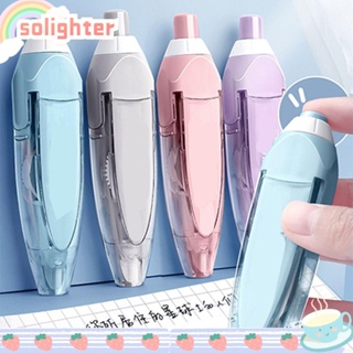 Solighter เทปลบคําผิด 5 มม. 6 ม. ถอดเปลี่ยนได้ ความจุขนาดใหญ่ สีขาว สําหรับโรงเรียน สํานักงาน 4 ชิ้น