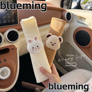 Blueming2 ปลอกหุ้มสายเข็มขัดนิรภัยรถยนต์ ลายการ์ตูนหมี ผ้ากํามะหยี่ขนนิ่ม