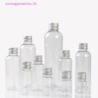 Strongaroetrtu ขวดโหลพลาสติกใส พร้อมฝาสกรูอลูมิเนียม ขนาดเล็ก สําหรับใส่เครื่องสําอาง เหมาะกับการพกพาเดินทาง