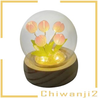 [Chiwanji2] โคมไฟตั้งโต๊ะ ลายดอกไม้ DIY สําหรับตกแต่ง