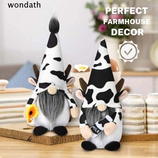 Wonda ตุ๊กตาวัวไร้หน้า ไร้หน้า สีดํา และสีขาว สําหรับตกแต่งห้อง 2 ชิ้น