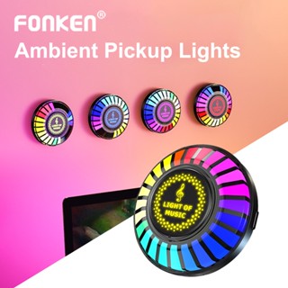 Fonken ไฟ RGB ควบคุมด้วยเสียงเพลง ไฟ LED แม่เหล็ก ไฟหยิบ จังหวะ โคมไฟ โดยรอบ สําหรับรถยนต์ ทีวี เกม พีซี เดสก์ท็อป ไฟตกแต่ง