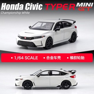 โมเดลรถยนต์อัลลอยด์ Minigt 1: 64 Honda Civic TYPE R ของเล่นสะสม สําหรับเด็กผู้ชาย