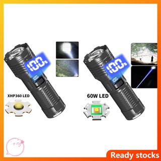 Hiussngha ไฟฉาย LED 30 ดวง ลูเมนสูง สว่างมาก ชาร์จไฟได้ พร้อมไฟ 4 โหมด สําหรับตั้งแคมป์