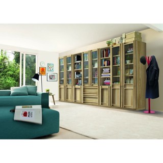 [กทม. 3-5 วัน ส่ง] Koncept furniture ชุดตู้เก็บของหนังสือ รุ่น Lybrary สีไม้อ่อน (ซม.)