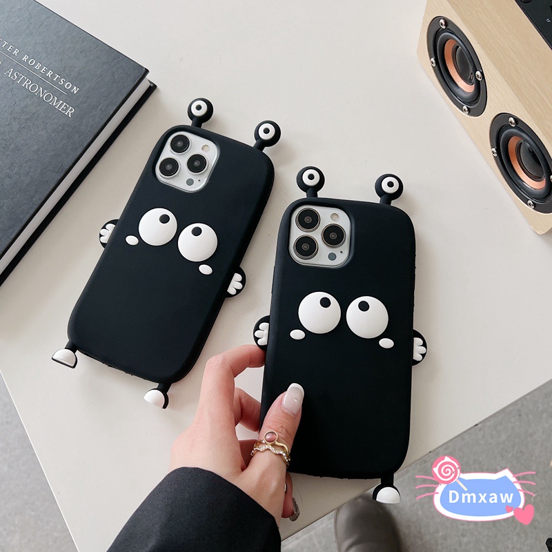 3dสีดําbrquettesสําหรับoppo Reno 10 Pro 8Z 7Z 5G 8 Lite 7 Lite 9 Pro 5G 8 5G 6 5G A77 A57 5G 2022 น่ารักการ์ตูนซิลิโคนนุ่มAnti-Fallสีดําถ่านหินกลับกรณี