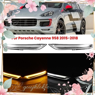 อะไหล่ไฟตัดหมอกกลางวัน LED สําหรับรถยนต์ Porsche Cayenne 958 2015-2018 1 ชุด