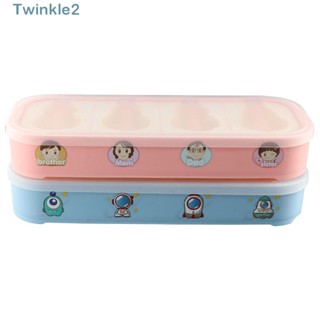 Twinkle แม่พิมพ์ซิลิโคน ทําไอศกรีมแช่แข็ง นํากลับมาใช้ใหม่ได้ สําหรับเด็ก 2 แพ็ค