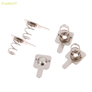 [ErudentT] แผ่นสปริงโลหะ สีเงิน แบบเปลี่ยน สําหรับแบตเตอรี่ AAA 10 คู่ ต่อชุด