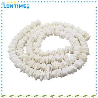 Lontime ลูกปัดหอยธรรมชาติ ทรงสี่เหลี่ยม 8-12 มม. 2 เส้น 380 ชิ้น