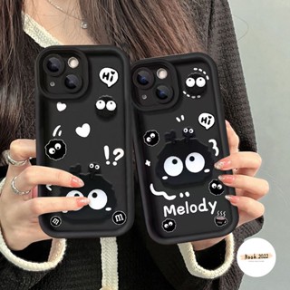 เคสโทรศัพท์มือถือแบบนิ่ม ลายหัวใจ เมโลดี้น่ารัก สีดํา สําหรับ Samsung A13 A14 A03s A12 A23 A03 A04 A24 A34 A32 A02s A04E A50 A20 A04s A31 A50s A10s A11 A10s A51 A52 A20s A30s