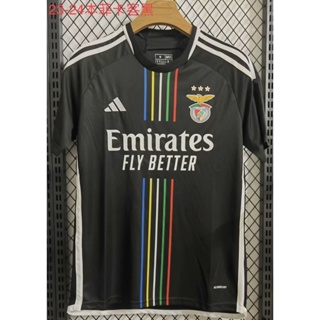 เสื้อกีฬาแขนสั้น ลายทีมชาติฟุตบอล Benfica Away Jersey 23-24 ไซซ์ S-XXL AAA