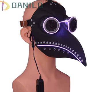 Danilo หน้ากากคอสเพลย์ อนิเมะ Plague Doctor Mask มีไฟ Led สําหรับปาร์ตี้ฮาโลวีน