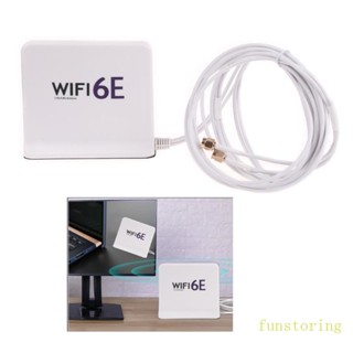 Fun เสาอากาศ WiFi 6E Tri-Band 2 4GHz + 5 GHz + 6GHz