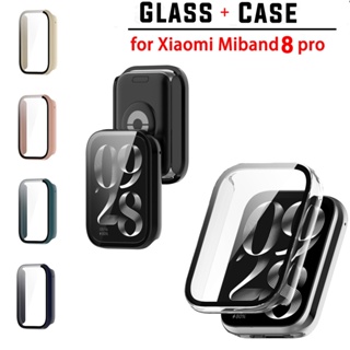 เคส + ตัวป้องกันหน้าจอ สําหรับ Xiaomi miband 8 Pro เคสกันกระแทก กรอบ PC แบบแข็ง + กระจกนิรภัย แบบบาง HD ป้องกันรอยขีดข่วน