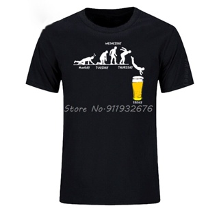 เสื้อยืดลําลอง สําหรับผู้ชาย แขนสั้น คอกลม พิมพ์ลาย Week Craft Beer Drunk Tee Alcohol