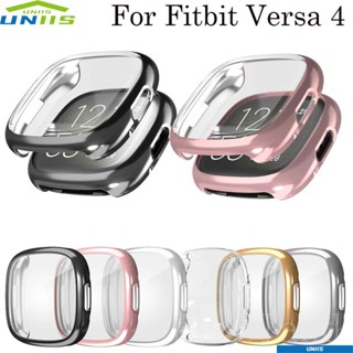 Uniis ฝาครอบป้องกัน อุปกรณ์เสริมสมาร์ทวอทช์ แบบเต็มหน้าจอ สําหรับ Fitbit Versa 4/Sense 2