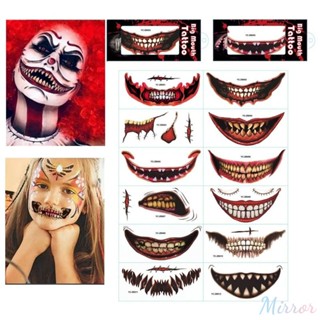 ฮาโลวีน Smile Lip Tattoo สติก