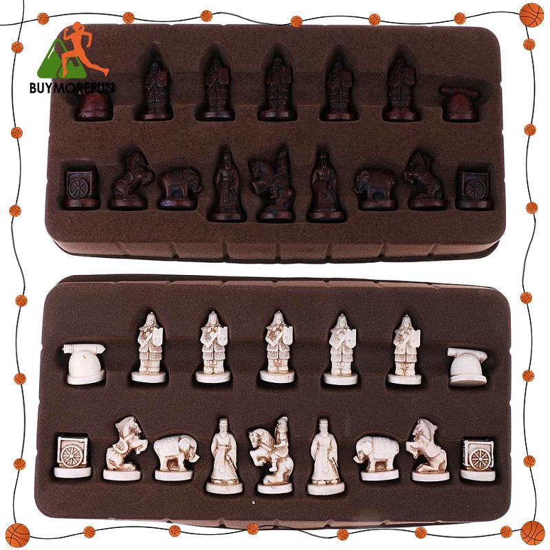 [Buymorefun] หมากรุกเรซิ่น สไตล์จีนวินเทจ สําหรับเก็บสะสม