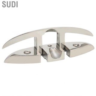 Sudi Folding Cleat High Polished Hardware Flip Up Dock 217mm/8.5in Long 316 Stainless Steel Space Saving Mirror Surface for