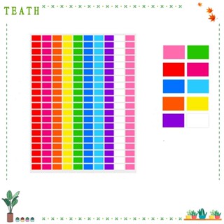 Teath สติกเกอร์ฉลาก ทรงสี่เหลี่ยมผืนผ้า มีกาวในตัว สีทองแดง 10 สี 2000 ชิ้น