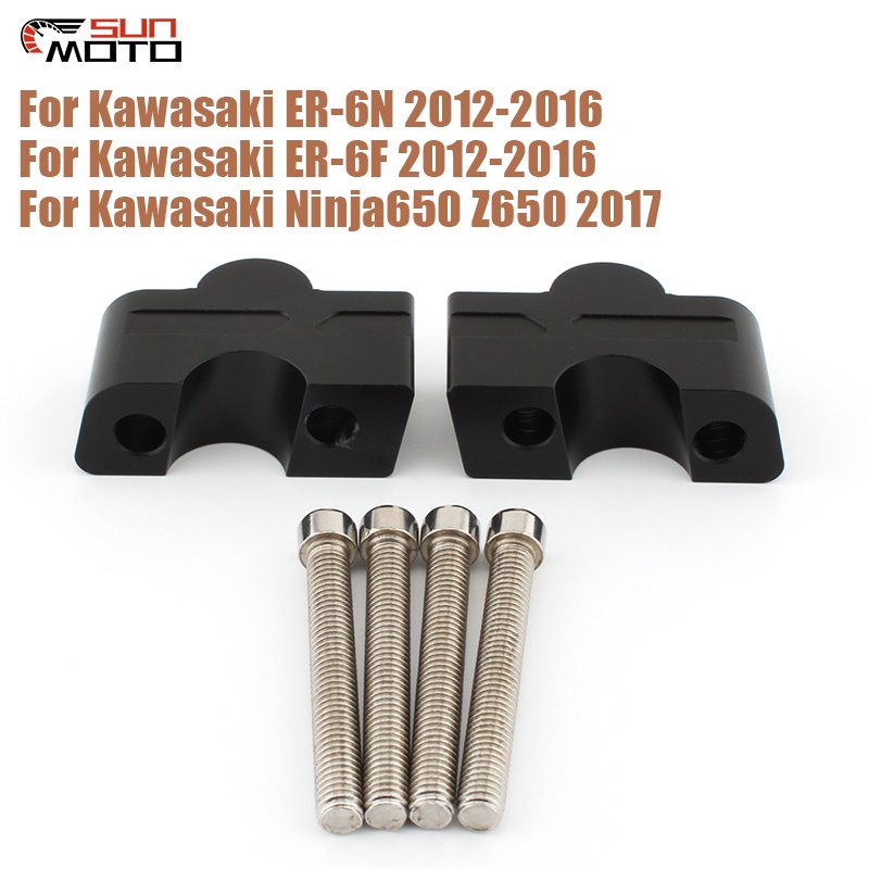 Er6f ER6N Handlebar Risers ความสูง 30 มม.บาร์สําหรับ Kawasaki ER-6N ER-6F ER 6F 6N Ninja650 Ninja 650 Z650 2017
