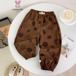 【YAOEENH】กางเกงขายาวลําลอง ผ้าฟลีซ พิมพ์ลายการ์ตูน Kapok สไต…