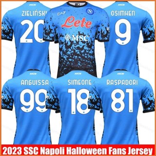 เสื้อกีฬาแขนสั้น ลายทีมฟุตบอล Napoli YT3 SSC Zielinski Osimhen Angvissa Simeone Raspadori TY3