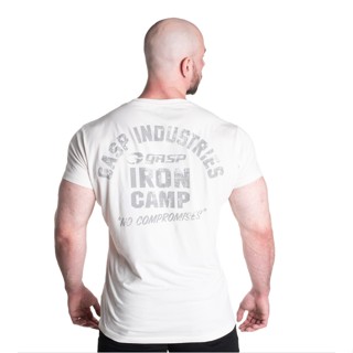 เสื้อยืดแขนสั้น ผ้าฝ้ายแท้ พิมพ์ลาย GASP GASP Fitness Series สําหรับผู้ชาย V2
