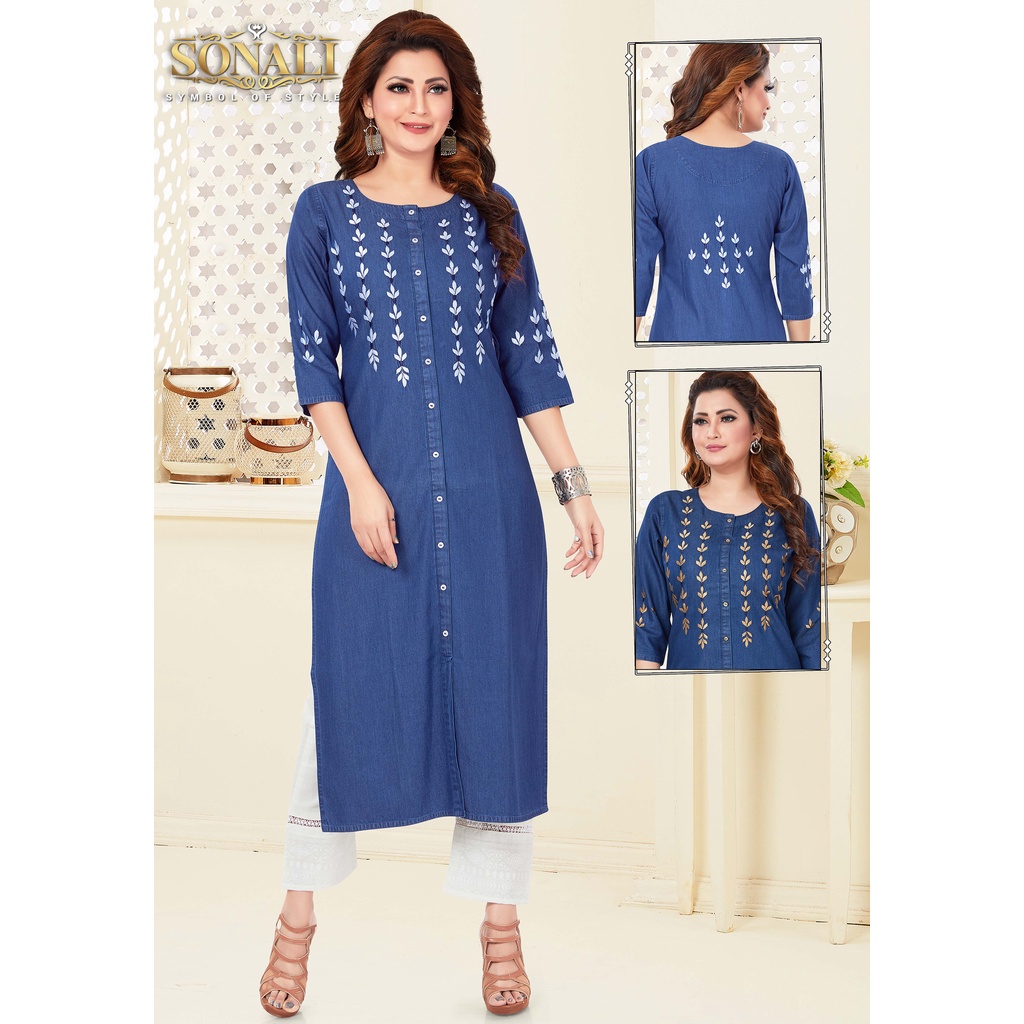 มาใหม่ล่าสุด 2023 Sonali Premier Collection Deepawalis Collection Soft Cool Denim Collection สําหรับ