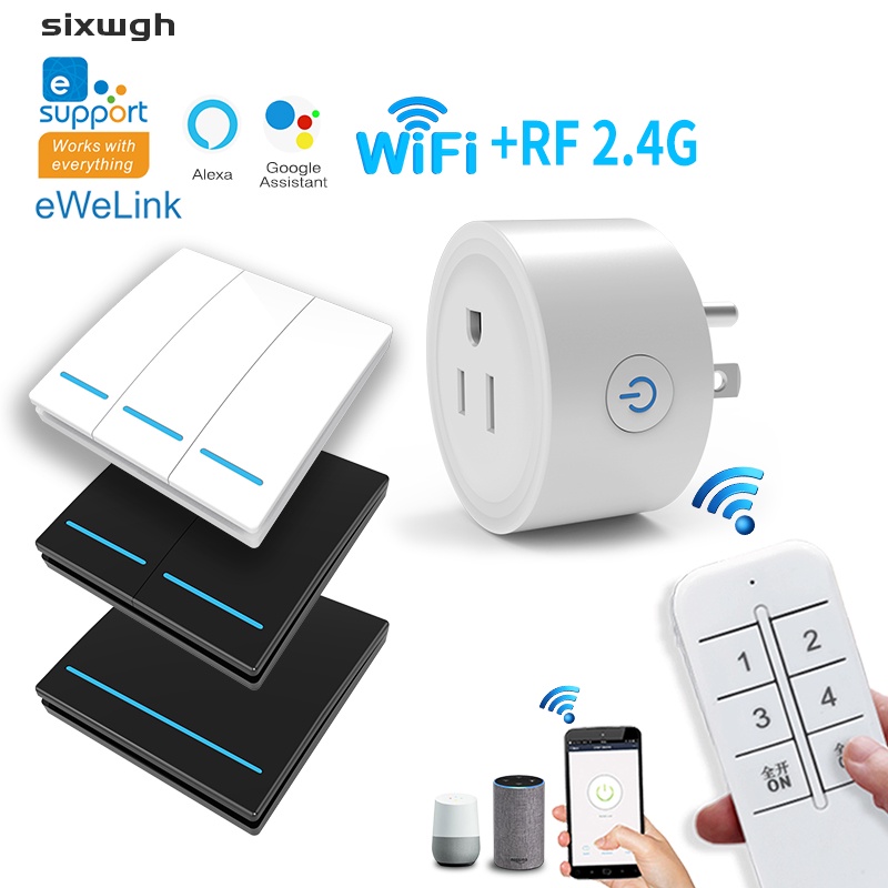Ewelink WiFi socket ซ็อกเก็ตอัจฉริยะ สวิตช์อัจฉริยะ ไร้สาย รองรับ eWeLink APP ควบคุม Alexa Google คว