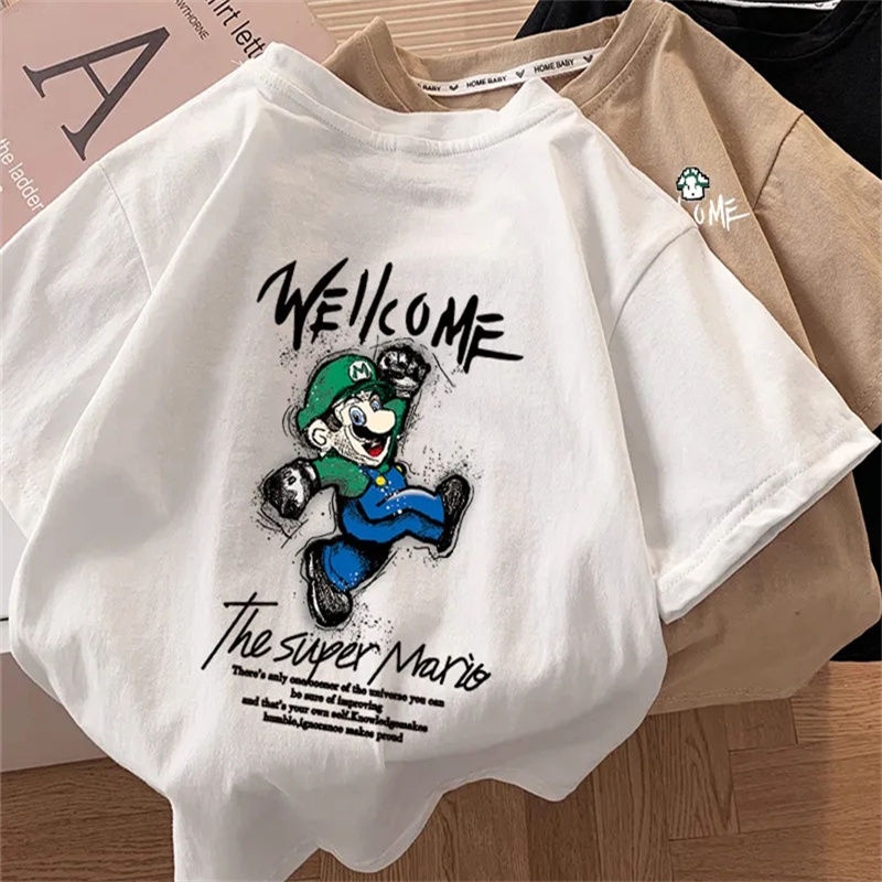 【Boy Clothing】เสื้อยืดแขนสั้น ผ้าฝ้ายแท้ 100% พิมพ์ลาย (2-14 ปี) แฟชั่น สําหรับเด็กผู้ชาย
