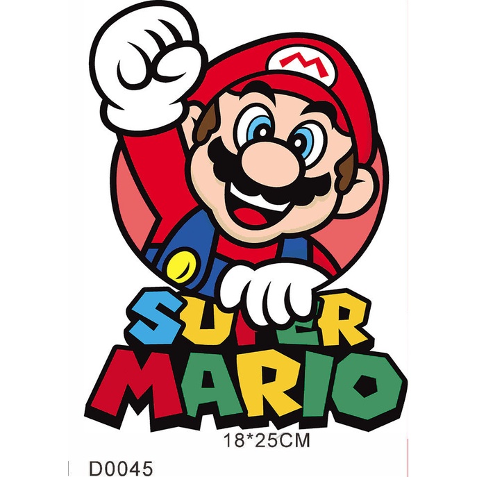 สติกเกอร์ กันน้ํา ลาย Super Mario แบบสร้างสรรค์ สําหรับติดตกแต่งรถยนต์