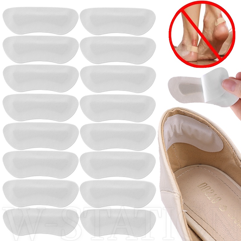 สติกเกอร์หนัง PU ติดส้นเท้า 1 คู่ / แผ่นแปะรองเท้า บรรเทาอาการปวด / แผ่นแปะป้องกันส้นเท้า มีกาวในตัว