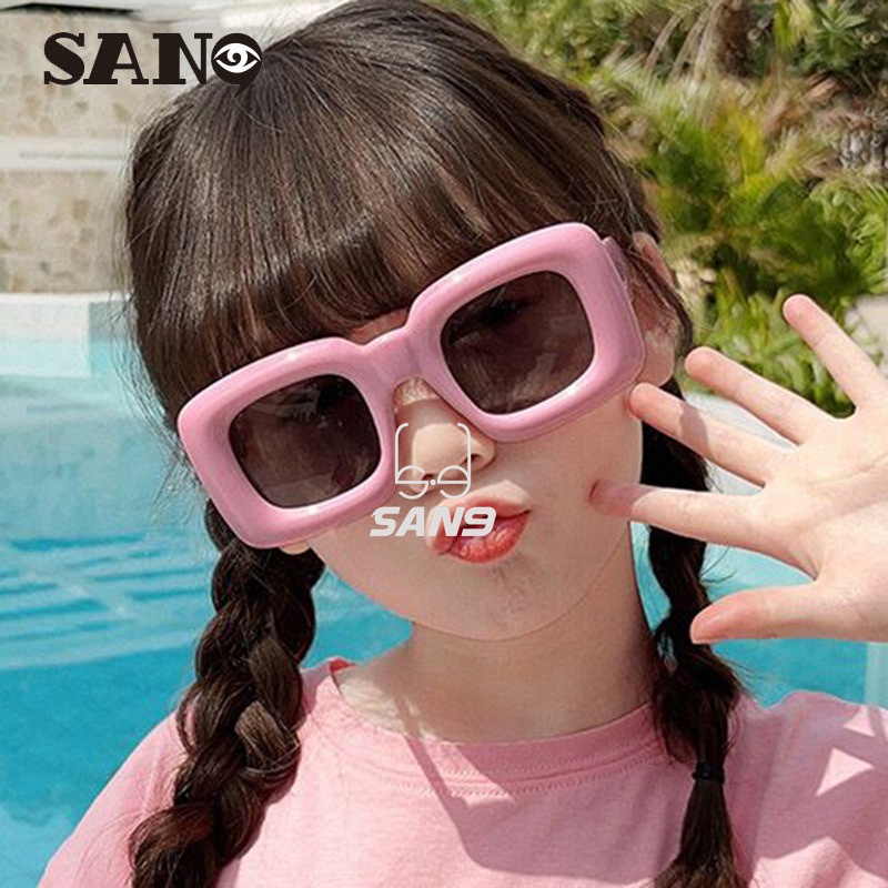 【พร้อมส่ง】COD (San9) แว่นกันแดดเด็กน่ารัก สี่เหลี่ยม พองลม ขนมปัง แว่นตา สําหรับทารก