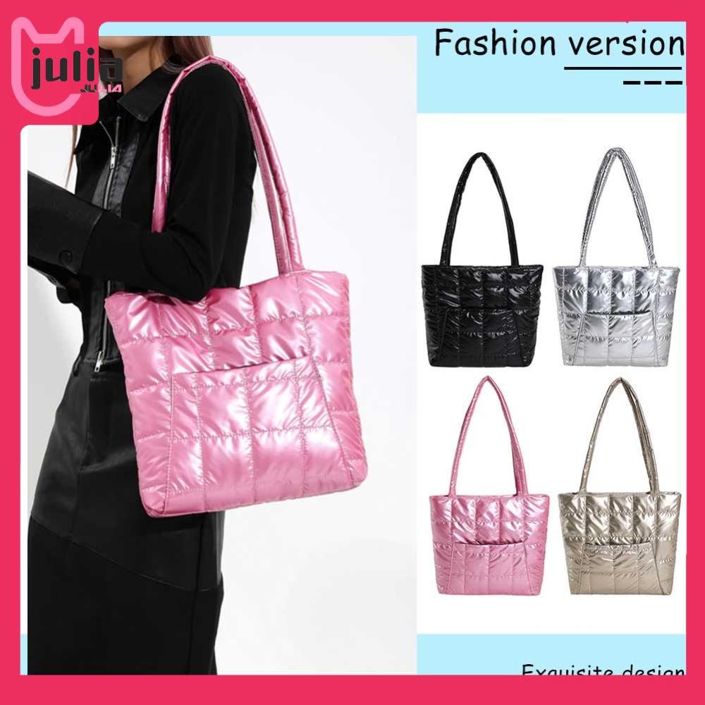 [Julia1.th] กระเป๋าสะพายไหล่ ผ้าฝ้ายนิ่ม พร้อมกระเป๋าด้านหน้า สีพื้น สําหรับผู้หญิง