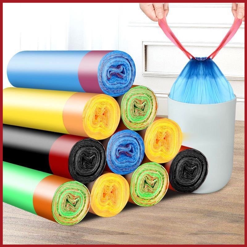 ถุงขยะ 45x50 ซม. 1 ม้วน มี 15 ใบ ถุุ เนื้อเหนียว ไม่สกปรก ถุงขยะแบบม้วน พกพา แบบฉีก