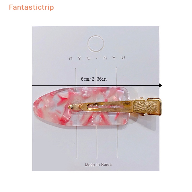 Fantastictrip เรียบง่าย ซากุระ สีชมพู ไร้รอยต่อ กิ๊บติดผม ผู้หญิง แผ่นอะซิเตท ไม่งอ เรียบ คลิปปากเป็ด กิ๊บติดผม เครื่องมือจัดแต่งทรงผม แฟชั่น