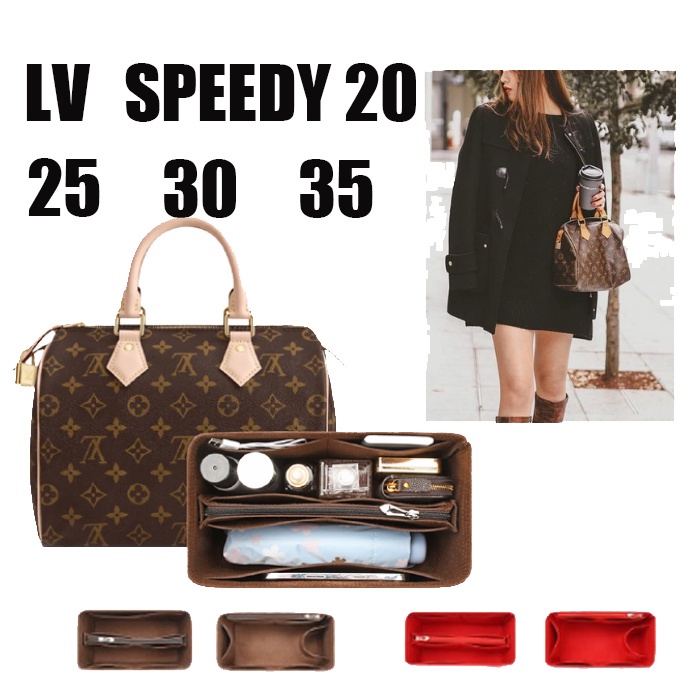 XJOB กระเป๋าสะพายไหล่ ผ้าสักหลาด สําหรับ LV Speedy 20 25 30 35